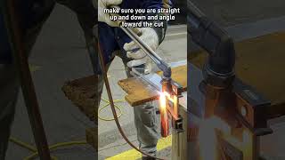 🧑‍🏭OXY CUTTING WITH A STRAIGHT EDGE fabrication fabricators [upl. by Shererd]