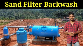 Sand filter cleaning procedure Backwashing Sand filter [upl. by Melar935]