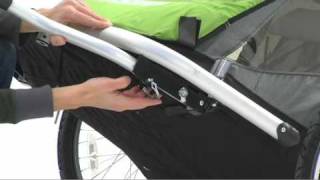 Croozer 535 and 737 strolling jogging and cycling conversion kit installation video [upl. by Helbonnah940]