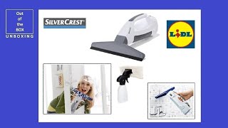 SilverCrest Cordless Window Vacuum Cleaner SFR 37 C3 UNBOXING Lidl 37V 2200mAh up to 20 windows [upl. by Christoph]