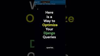 Optimized Way to Fetch Related Data in Django [upl. by Wilder]