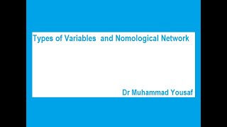 Types of Variables and Nomological Network [upl. by Bail]