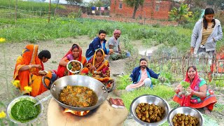 🛖सब कोई मिलकर कर रहे हैं प्याज की खेती और खेत में बनाएं प्याज़ के पकोड़े😊 [upl. by Lanrev]