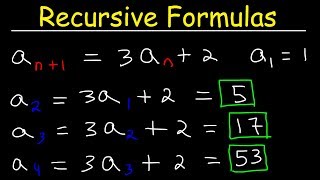 Recursive Formulas For Sequences [upl. by Karp991]