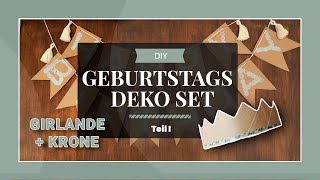 DIY GeburtstagsDeko amp PartyIdeen Set  Teil 1  Girlande  Krone im Boho Style [upl. by Claiborne33]