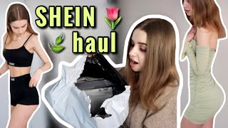 Wiosenny haul z SHEIN🌸 Mierzymy sukienki spódniczki jeansy i zestawy [upl. by Ahsatniuq42]