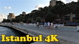 Evening walk around Istanbul 4K BebekRumelihisariArnavutkoy [upl. by Zosema67]