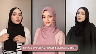 5 EASY SHAWL TUTORIAL – SIMPLE TUTORIAL KEMAS SEPANJANG HARI – QotrunNada [upl. by Ecnarf]