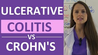 Crohns Disease vs Ulcerative Colitis Nursing  Crohns vs Colitis Chart Symptoms Treatment [upl. by Burget315]