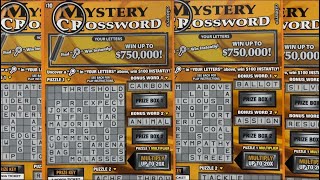 Mystery Crosswords 4 In A Row CA Scratchers [upl. by Ikilisav434]