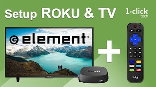 Element TV amp Roku box control with 1clicktech remote [upl. by Granlund]