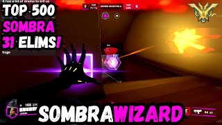 SOMBRA NERFED SOMBRA WIZARD TOP 500 SOMBRA GAMEPLAY OVERWATCH 2 SEASON 13 [upl. by Gwennie]