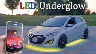 How To Install LED Underglow  Hyundai Elantra GT [upl. by Eveam22]