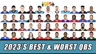 Predicting The Best amp Worst QBs for 2023 [upl. by Enetsuj692]