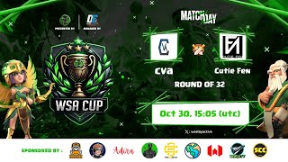 클래시 오브 클랜 WSA Cup TEAM CVA VS Cutie Fen Round Of 32 High Light [upl. by Elac]