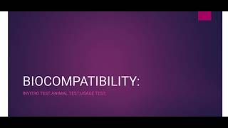 Biocompatibility short notesslide sharemicrobiologyanimalinvitrousage test [upl. by Notsek]