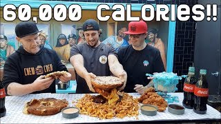 The BIGGEST FOOD CHALLENGE in AUSTRALIA 60000 Calories EPIC MEAL TIME SIZE CHEAT MEAL [upl. by Ailemor]