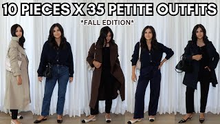 10 Wardrobe Pieces  35 PETITE Fall Outfit Ideas [upl. by Enyallij]