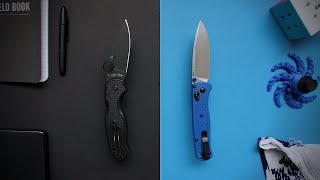 Spyderco Para 3 Lightweight vs Benchmade Bugout [upl. by Ahsaeym]