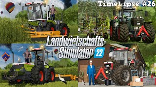 MONSTERGRÜNROGGEN MÄHEN 180m HOCH 🌾😱 CLAAS XERION 3000 am LIMIT 🔥🚜💨  LS22  Timelapse 26 [upl. by Grunberg]