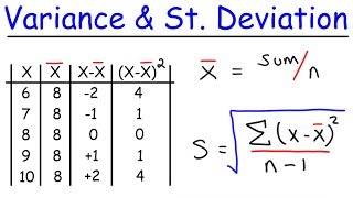 Variance and Standard Deviation With Microsoft Excel  Descriptive Statistics [upl. by Ecyoj935]