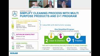 Ecolab Webinar Optimizing Cleaning Operations to Help Offset Labor Challenges  Oct 2021 [upl. by Oakie]