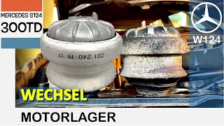 Mercedes W124 Motorlager wechseln Projekt S124 300TD Schrauber Jack [upl. by Eelirem]