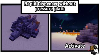 Redstone Tutorial Rapid Dispenser without pressure plate  Minecraft Bedrock Edition [upl. by Jasun20]