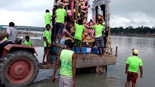 fall down the lord durga from tractor visarjan [upl. by Dolloff33]