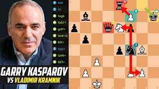 CHESS GENIUS  GARRY KASPAROV SHOWS AN INCREDIBLE ENDGAME AGAINST VLADIMIR KRAMNIK Novgorod 1994 [upl. by Xavier139]