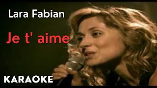 Lara Fabian  Je taime  Karaoke Instrumental  Lower Key  Male version Fox Master [upl. by Georgeanne]