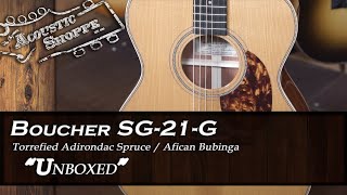 Boucher SG21G Studio Goose OM Acoustic Guitar quotUnboxedquot [upl. by Alihs445]