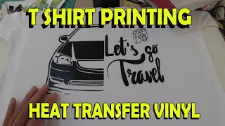 HEAT TRANSFER VINYL FOR TSHIRT  T SHIRT PRINTING TUTORIAL  RUBBERIZED VINYL TSHIRT PRINTING [upl. by Jecoa]