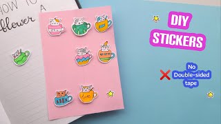 How To Make DIY Stickers Without Double Sided Tapeshorts [upl. by Aitnahc]