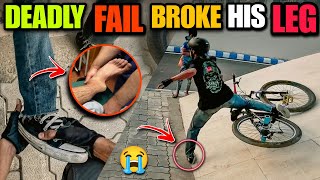 EXTREME STUNT FAIL  Witness the Shocking Leg Break [upl. by Thaddus982]