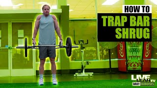 How To Do A TRAP BAR SHRUG  Exercise Demonstration Video and Guide [upl. by Paulette]