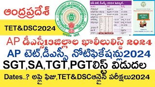 AP TET NOTIFICATION 2024  AP DSC NOTIFICATION 2024  AP TET SYLLABUS 2024 IN TELUGU  AP DSC 2024 [upl. by Suiramed]