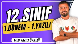 12SINIF 1DÖNEM 1ORTAK YAZILI SORULARI  12SINIF MATEMATİK  Rehber Matematik [upl. by Otsirc]