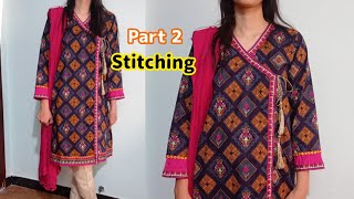 Angrakha kurti stitching  How to stitch Angrakha  Tabeen stitching [upl. by Arturo834]