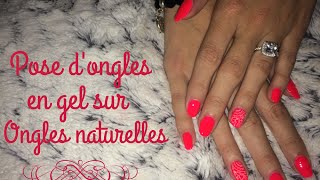 Tuto 18 Pose dongles en gel sur ongles naturels [upl. by Lavinia478]