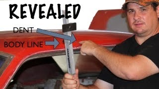 Body Line Dent Repair on the 66 Mustang Using a Stud Lever [upl. by Anyrak]