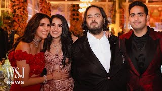 Billionaire Mukesh Ambani Hosts Lavish PreWedding Celebration for Son  WSJ News [upl. by Drice]