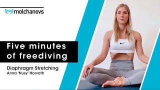 Diaphragm Stretching Freediving Stretching Exercises [upl. by Oiziruam106]