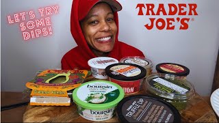 TRYING TRADER JOES DIPS I ALMOST THREW UP [upl. by Publias]