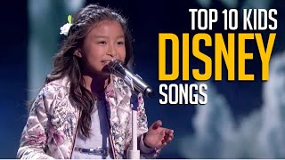 Top 10 Kids Singing DISNEY Songs on Talent Shows [upl. by Emmalee]