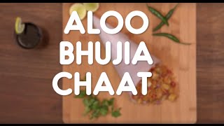 Aloo Bhujia Chaat Recipe in A minute By Quick Food Recipe [upl. by Nnahtebazile]