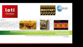 Advanced silicon photonics platform for high data rate transceivers CEA Leti PDBB21 [upl. by Lebasi921]