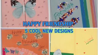 Happy Friendship Cards  New Design  5 Cool Handmade Cards 5minutecrafts farjanadeawingacademy [upl. by Gardel]