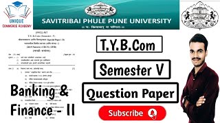 TYB Com  tybcom  Banking and Finance  previous year question paper  sppu  octnov 2022 [upl. by Therine253]