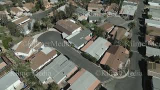 Stock Video Mobile Home Community Flyover During the Afternoon [upl. by Thorpe86]